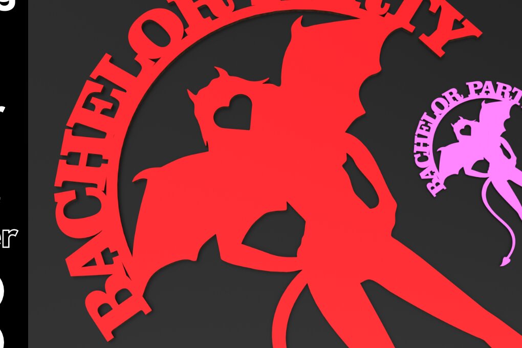 Intra απο ξύλο plywood 3mm-4mm πάχος Cake Topper Bachelor Party  Δίασταση 15x15 cm INTRAFABR-80639135