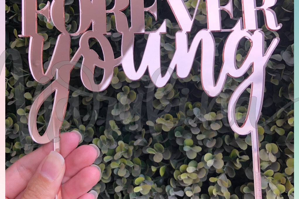 Intra απο ξύλο plywood 3mm-4mm πάχος TOPER CAKE FOREVER YOUNG Δίασταση 30x20 cm INTRAFABR-73301102