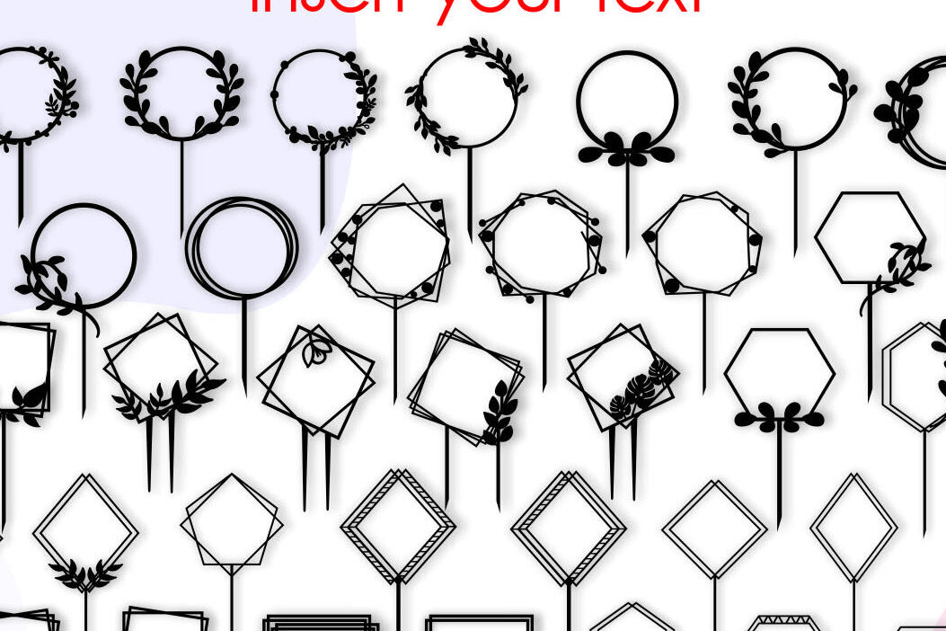 Intra απο ξύλο plywood 3mm-4mm πάχος Cake Topper Frame , Wreath Δίασταση 20x30 cm INTRAFABR-30650149