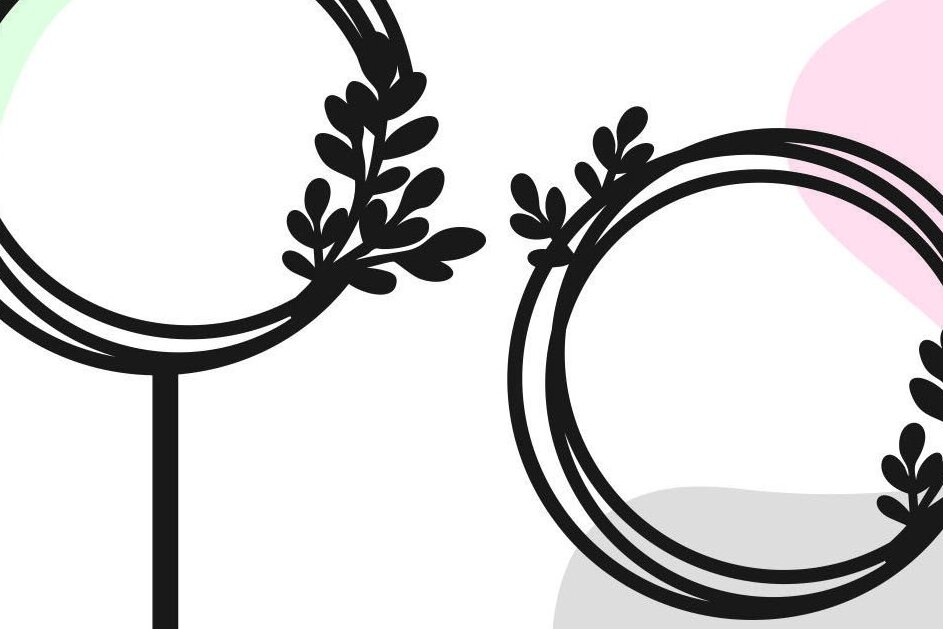 Intra απο ξύλο plywood 3mm-4mm πάχος Cake Topper Frame , Circle Frame Δίασταση 20x30 cm INTRAFABR-34219209