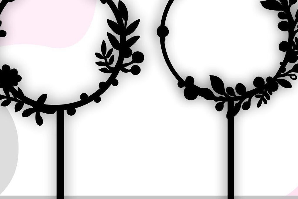 Intra απο ξύλο plywood 3mm-4mm πάχος Cake Topper Frame , Circle Frame Δίασταση 20x30 cm INTRAFABR-31159137