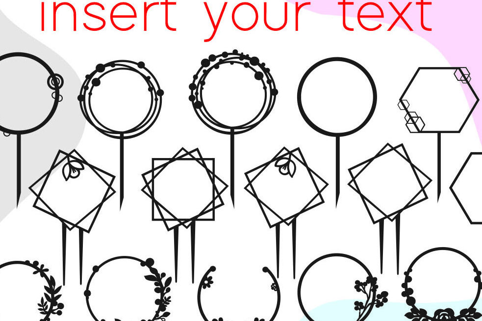 Intra απο ξύλο plywood 3mm-4mm πάχος Cake Topper Frames , Frame Δίασταση 20x30 cm INTRAFABR-29648636