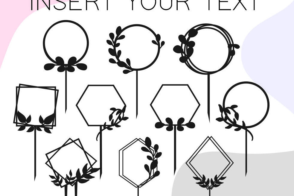 Intra απο ξύλο plywood 3mm-4mm πάχος Cake Topper Frames , Κορνίζες στεφάνων Δίασταση 20x30 cm INTRAFABR-29868119