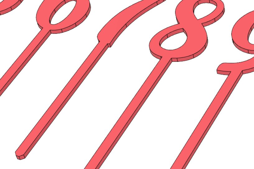 Intra απο ξύλο plywood 3mm-4mm πάχος Cake Topper Numbers File Cut  Δίασταση 30x20 cm INTRAFABR-117532397