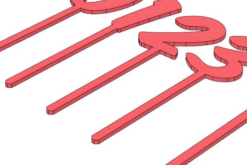 Intra απο ξύλο plywood 3mm-4mm πάχος Cake Topper Numbers File Cut  Δίασταση 30x20 cm INTRAFABR-117532559