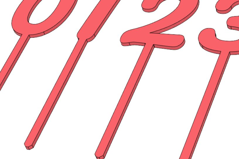 Intra απο ξύλο plywood 3mm-4mm πάχος Cake Topper Numbers File Cut  Δίασταση 30x20 cm INTRAFABR-117532641