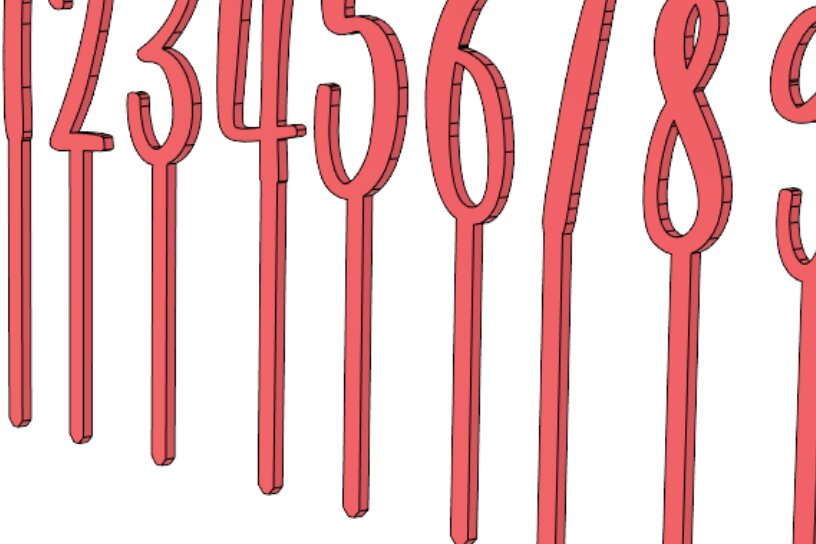 Intra απο ξύλο plywood 3mm-4mm πάχος Cake Topper Numbers File Cut  Δίασταση 30x20 cm INTRAFABR-117532281