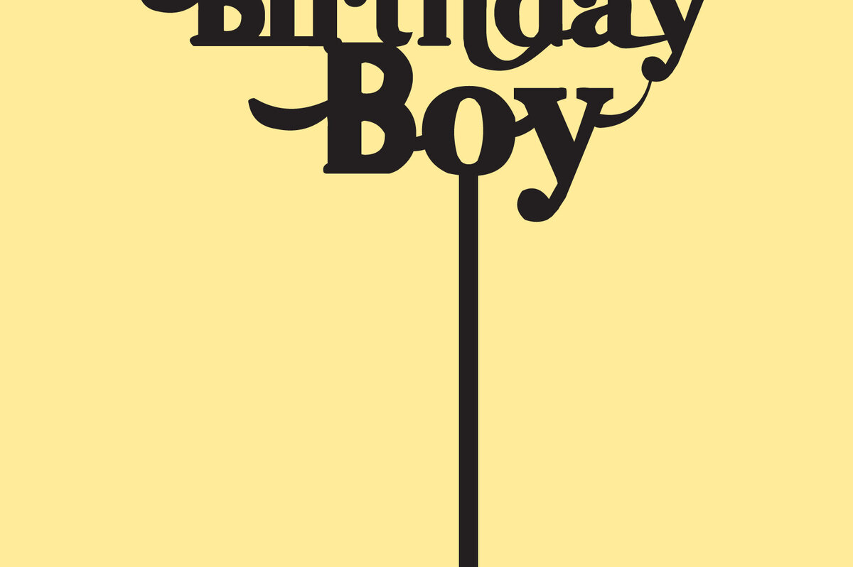 Σετ των 2 Intra απο ξύλο plywood 3mm-4mm πάχος Cake Topper Cut File Birthday Boy Δίασταση 15x15 cm INTRAFABR-16397115