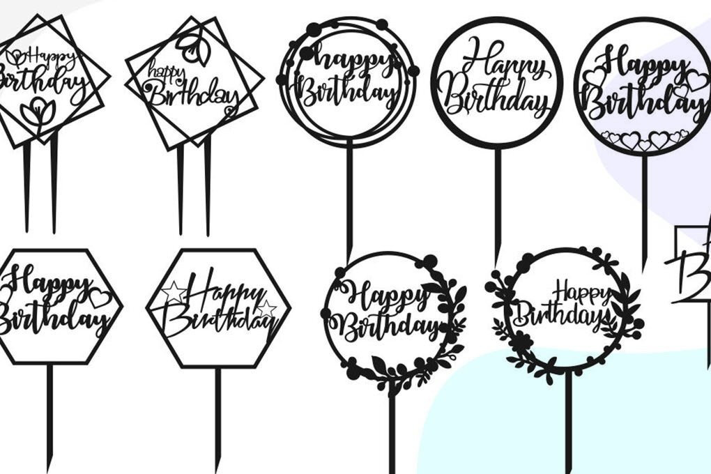 Σετ των 2 Intra απο ξύλο plywood 3mm-4mm πάχος Cake Topper , για Χρόνια Πολλά Δίασταση 15x15 cm INTRAFABR-31156131