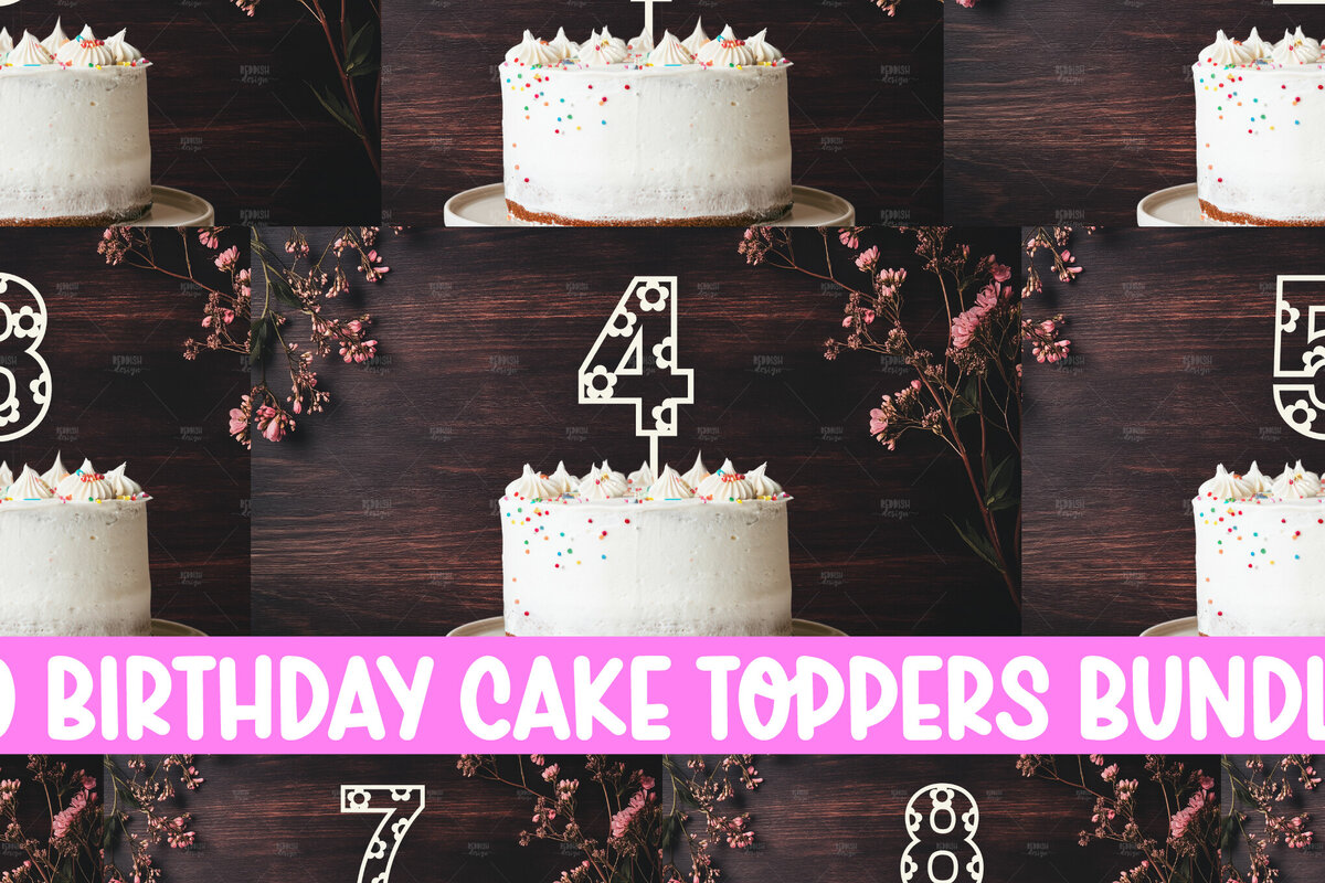 Σετ των 2 Intra απο ξύλο plywood 3mm-4mm πάχος Cake Daisy Numbers 0-9 Δίασταση 15x15 cm INTRAFABR-120410504