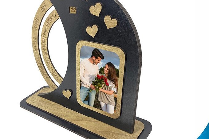 Σετ των 2 Intra απο ξύλο plywood 3mm-4mm πάχος Calendar , Perpetual Calendar Δίασταση 15x15 cm INTRAFABR-35441303