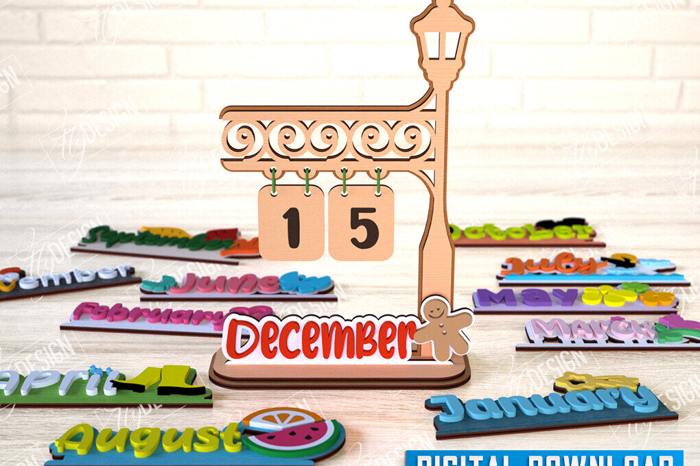 Σετ των 3 Intra απο ξύλο plywood 3mm-4mm πάχος Ημερολόγιο | Ξύλινο Πρότυπο Ημερολογίου |CNC Δίασταση 15x15 cm INTRAFABR-112518185