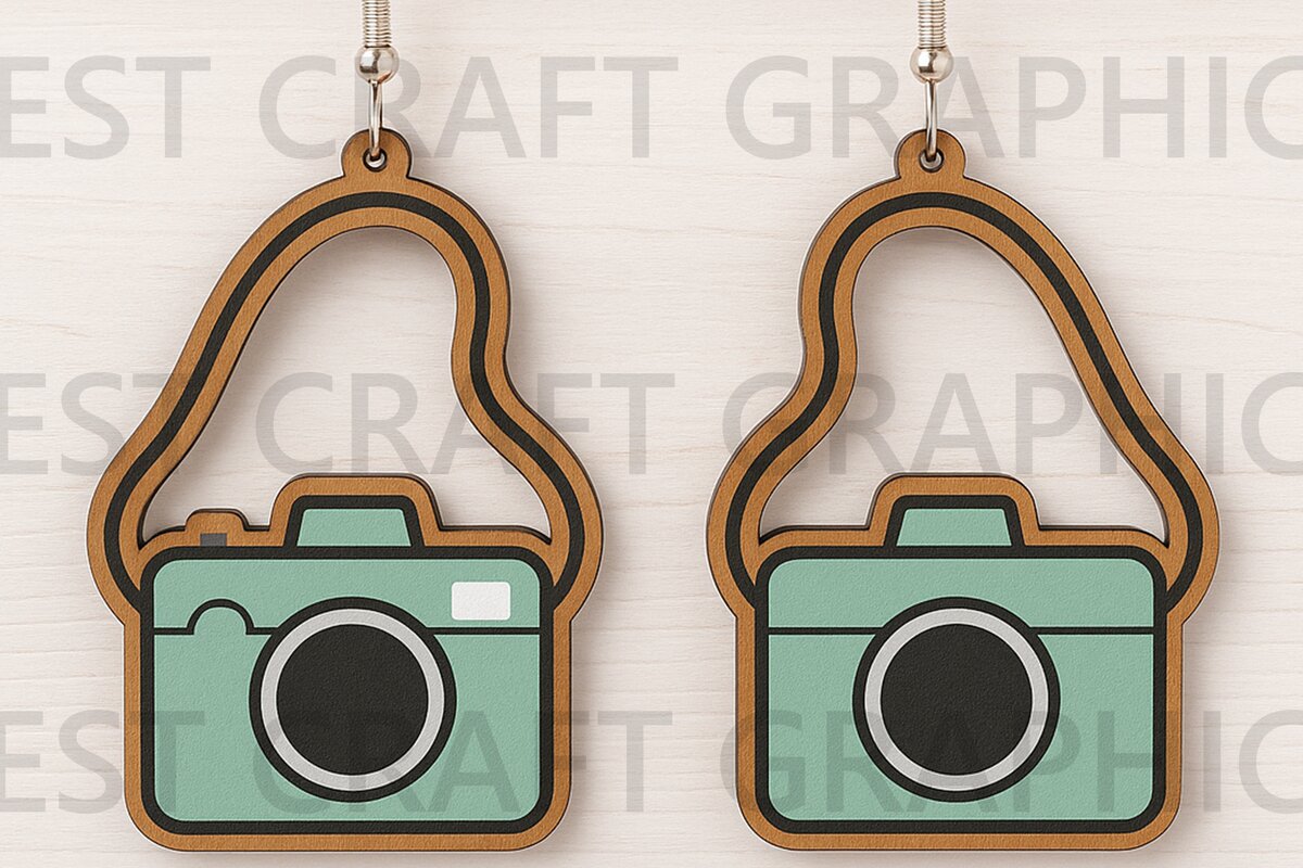 Σετ των 3 Intra απο ξύλο plywood 3mm-4mm πάχος Σκουλαρίκια κάμερας Summer Style Δίασταση 3x3 cm INTRAFABR-123127453