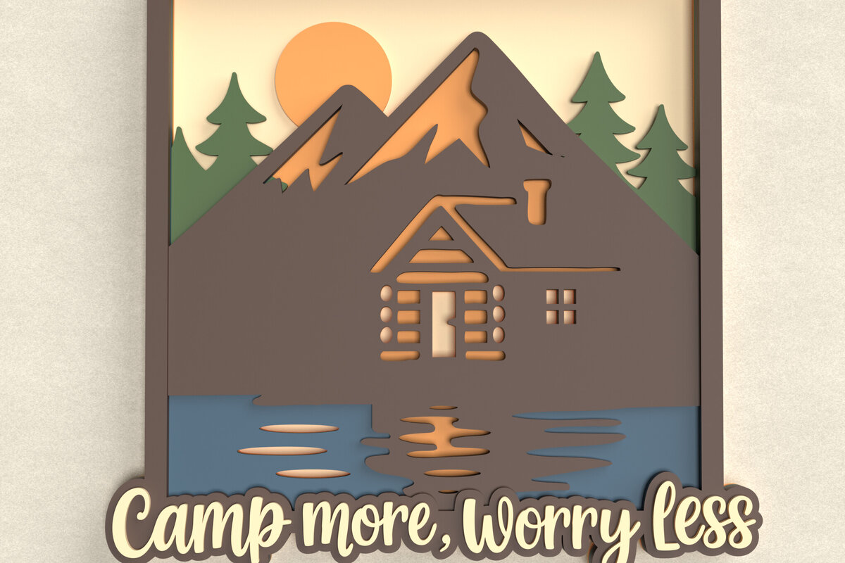 Σετ των 3 Intra απο ξύλο plywood 3mm-4mm πάχος Σήμα Camp More Worry Less Δίασταση 8x8 cm INTRAFABR-125220540