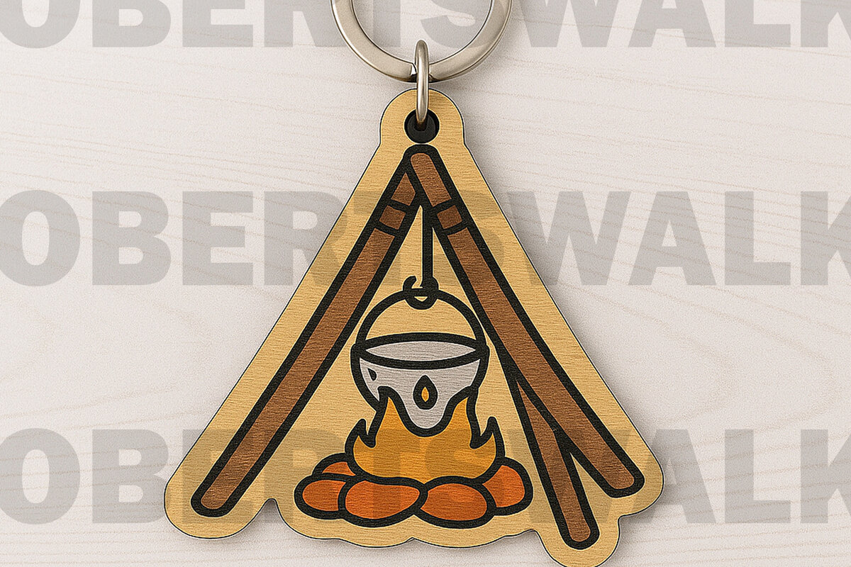 Σετ των 3 Intra απο ξύλο plywood 3mm-4mm πάχος Μπρελόκ μαγειρικής Campfire Δίασταση 4x4 cm INTRAFABR-123329402