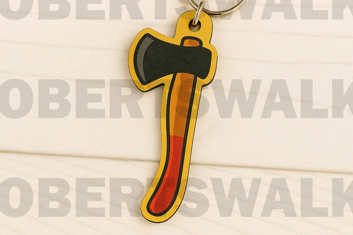 Σετ των 3 Intra απο ξύλο plywood 3mm-4mm πάχος Camping Axe Keychain Δίασταση 3x3 cm INTRAFABR-123666041