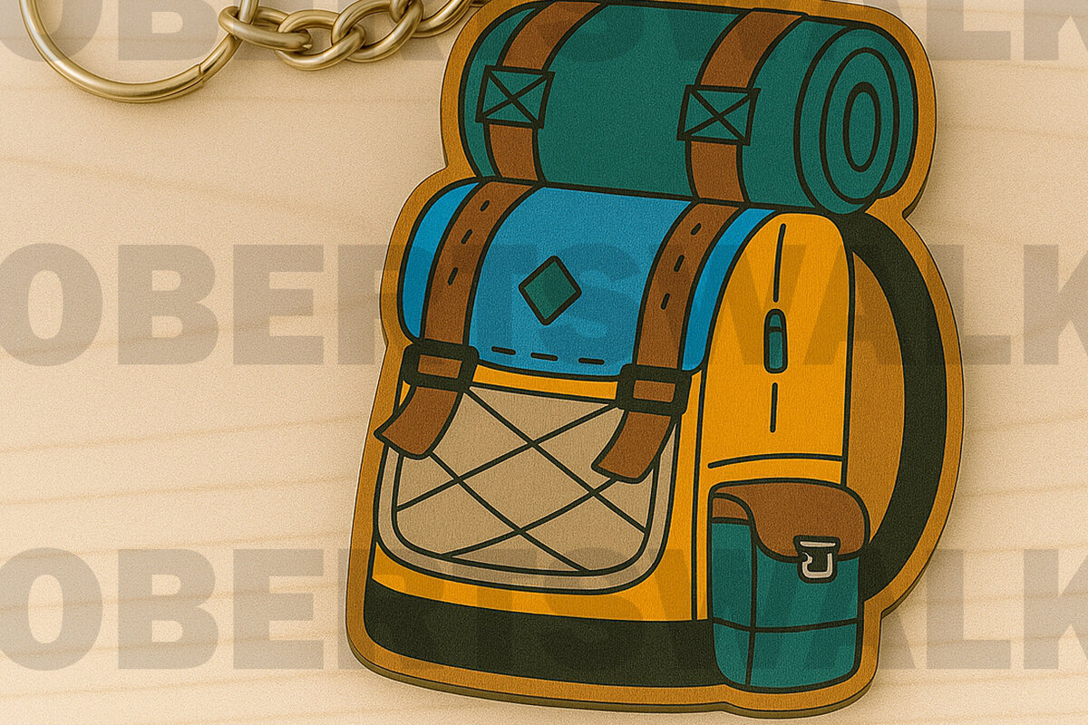 Σετ των 3 Intra απο ξύλο plywood 3mm-4mm πάχος Μπρελόκ για Camping Backpack Δίασταση 6x6 cm INTRAFABR-123010765