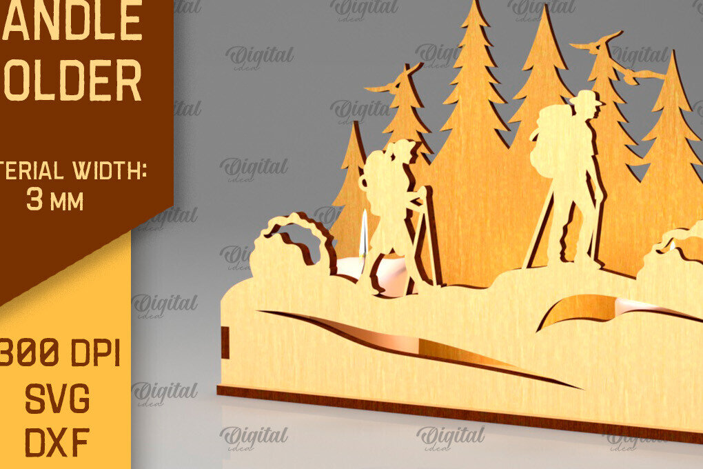 Intra απο ξύλο plywood 3mm-4mm πάχος Κάμπινγκ Κηροπήγιο Κοπή  Δίασταση 30x20 cm INTRAFABR-97099085