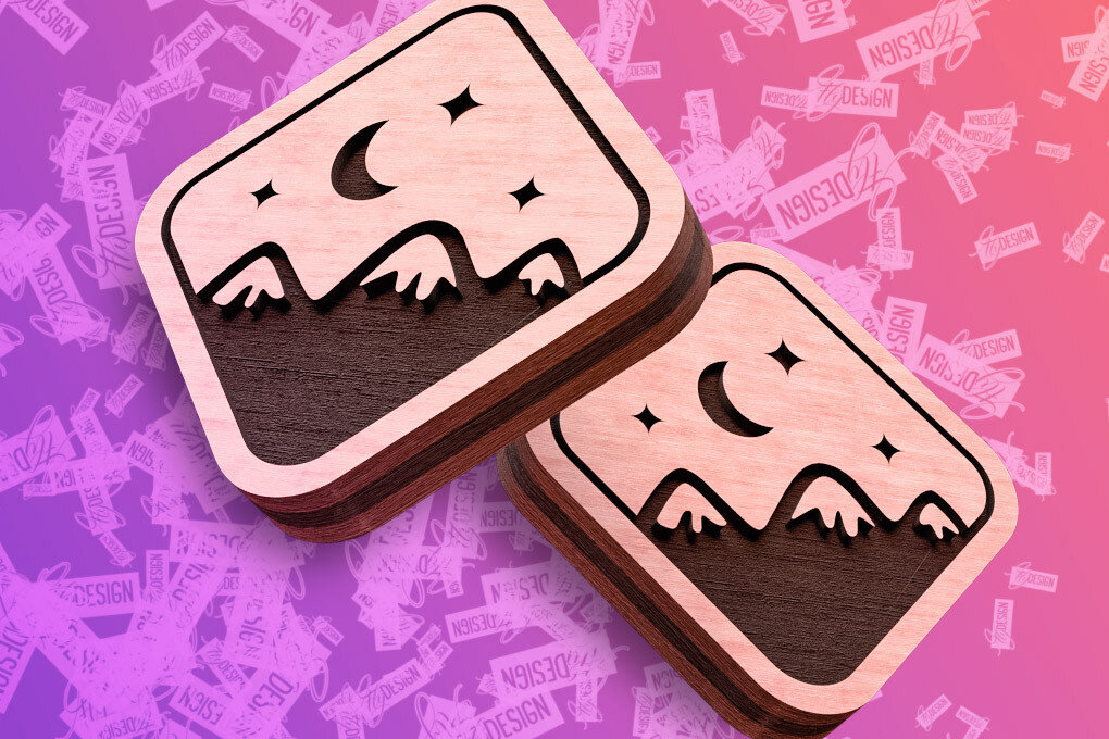 Σετ των 3 Intra απο ξύλο plywood 3mm-4mm πάχος Σκουλαρίκια Camping Cut  Δίασταση 3x3 cm INTRAFABR-76595263