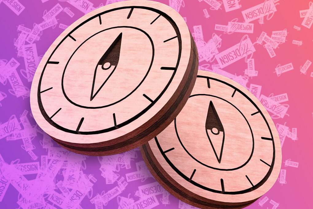 Σετ των 3 Intra απο ξύλο plywood 3mm-4mm πάχος Σκουλαρίκια Camping Cut  Δίασταση 3x3 cm INTRAFABR-76595350