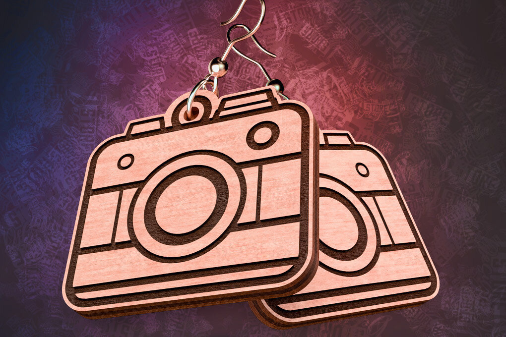 Σετ των 3 Intra απο ξύλο plywood 3mm-4mm πάχος Σκουλαρίκια Camping Cut  Δίασταση 3x3 cm INTRAFABR-76433782