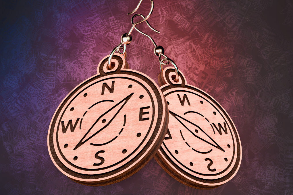 Σετ των 3 Intra απο ξύλο plywood 3mm-4mm πάχος Σκουλαρίκια Camping Cut  Δίασταση 3x3 cm INTRAFABR-76433803