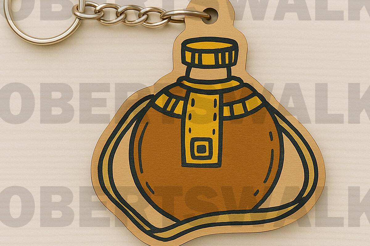 Σετ των 3 Intra απο ξύλο plywood 3mm-4mm πάχος Camping Flask Keychain Δίασταση 6x6 cm INTRAFABR-123010678