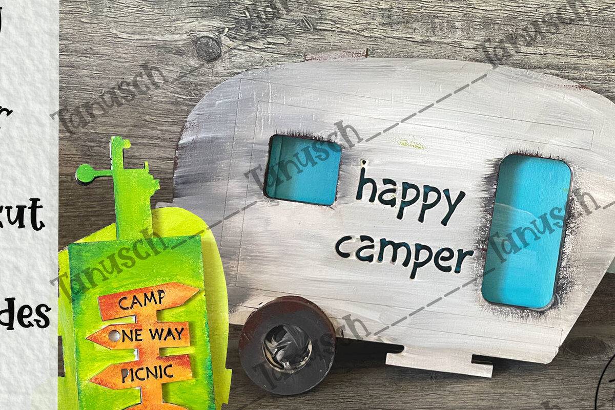 Σετ των 2 Intra απο ξύλο plywood 3mm-4mm πάχος Κάμπινγκ Δώρο Χρημάτων 3D  Δίασταση 15x15 cm INTRAFABR-68891017