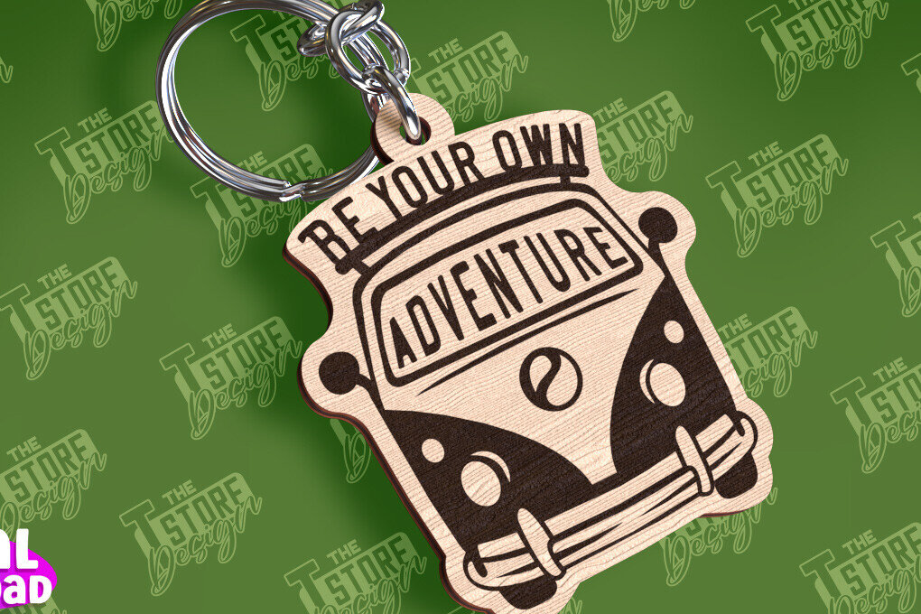 Σετ των 3 Intra απο ξύλο plywood 3mm-4mm πάχος Μπρελόκ Camping | Περιπέτεια Δίασταση 6x6 cm INTRAFABR-94674643