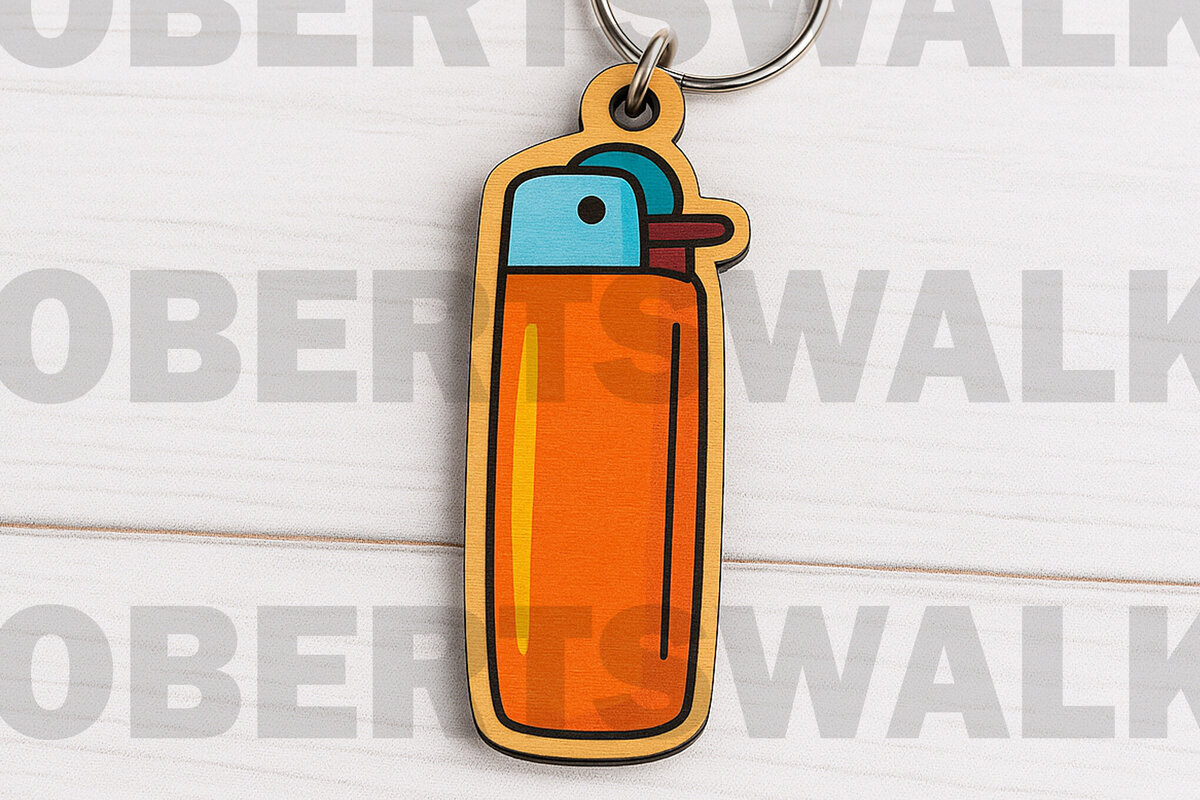 Σετ των 3 Intra απο ξύλο plywood 3mm-4mm πάχος Μπρελόκ Camping Lighter Δίασταση 6x6 cm INTRAFABR-123332710