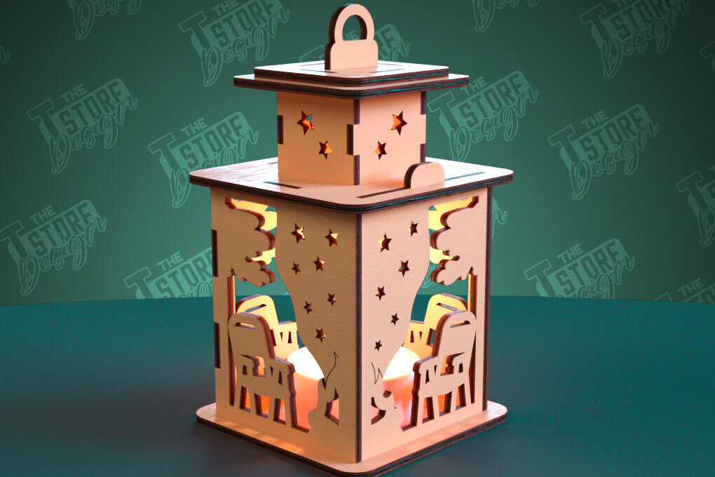 Intra απο ξύλο plywood 3mm-4mm πάχος Camping Night Light | Camping Vibe | CNC Δίασταση 30x20 cm INTRAFABR-99666156