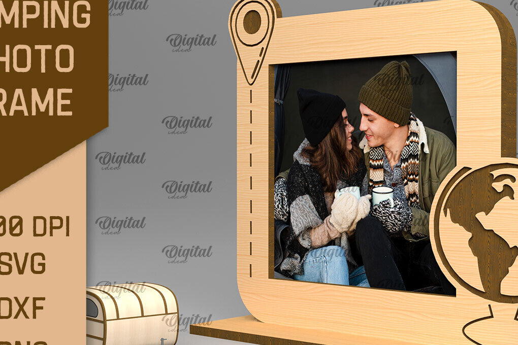 Σετ των 2 Intra απο ξύλο plywood 3mm-4mm πάχος Κάμπινγκ Κορνίζα Δίασταση 20x30 cm INTRAFABR-92542633