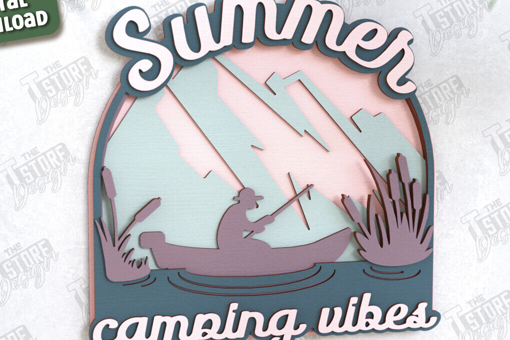 Intra απο ξύλο plywood 3mm-4mm πάχος Πινακίδα Camping | 3D Σκηνή Κάμπινγκ | Πεζοπορία Δίασταση 30x20 cm INTRAFABR-118208794