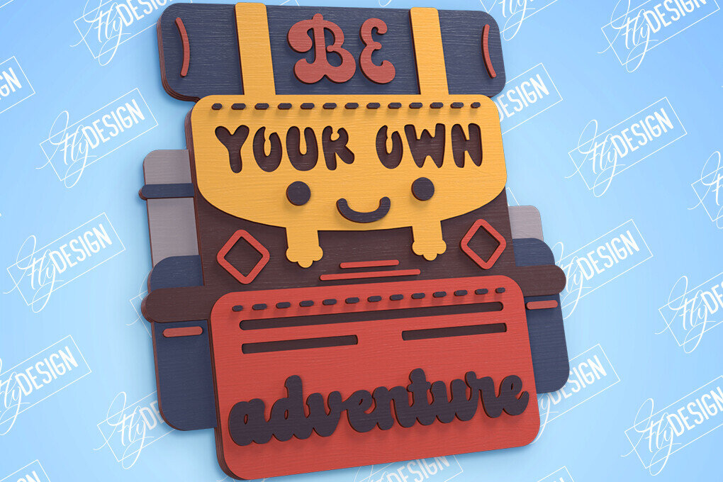 Intra απο ξύλο plywood 3mm-4mm πάχος Πινακίδα Camping | 3D Stand | Περιπέτεια |CNC Δίασταση 30x20 cm INTRAFABR-99489978