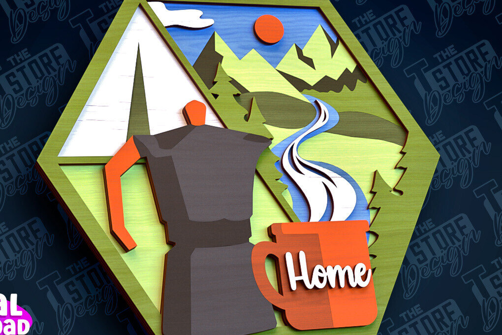 Intra απο ξύλο plywood 3mm-4mm πάχος Camping Sign Cut  | τρισδιάστατη πινακίδα κάμπινγκ Δίασταση 30x20 cm INTRAFABR-93164564