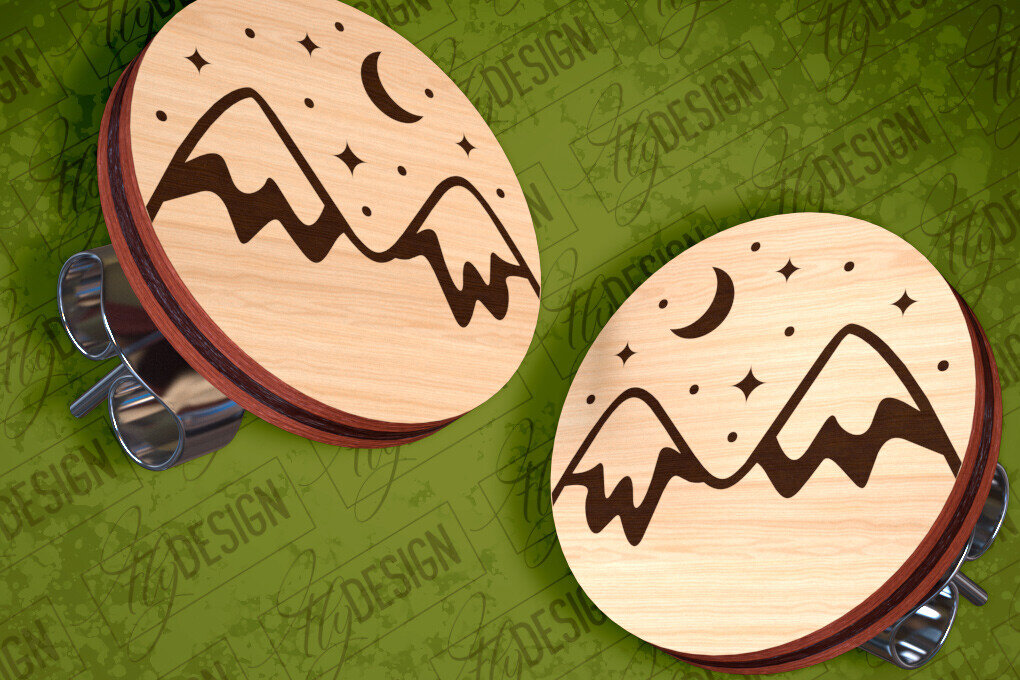 Σετ των 3 Intra απο ξύλο plywood 3mm-4mm πάχος Σκουλαρίκια Camping Stud Σχέδιο κοπής με λέιζερ Δίασταση 3x3 cm INTRAFABR-94157175