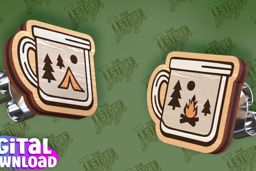 Σετ των 3 Intra απο ξύλο plywood 3mm-4mm πάχος Σκουλαρίκια Camping Stud Cut  | Jewelly Δίασταση 3x3 cm INTRAFABR-94847463