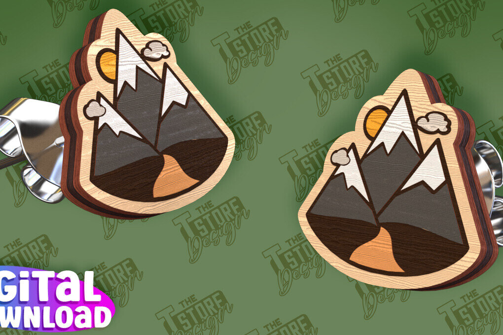 Σετ των 3 Intra απο ξύλο plywood 3mm-4mm πάχος Σκουλαρίκια Camping Stud Cut  | Jewelly Δίασταση 3x3 cm INTRAFABR-94847415