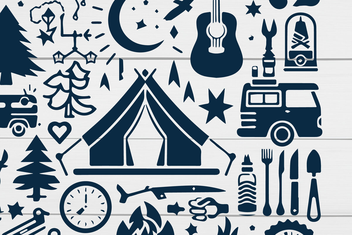 Σετ των 3 Intra απο ξύλο plywood 3mm-4mm πάχος αρχείου αποκοπής θέματος Camping Δίασταση 4x4 cm INTRAFABR-95839582