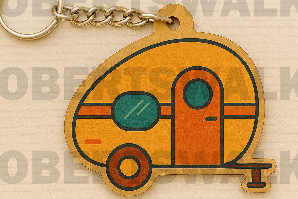 Σετ των 3 Intra απο ξύλο plywood 3mm-4mm πάχος Μπρελόκ για κάμπινγκ Δίασταση 6x6 cm INTRAFABR-123125875