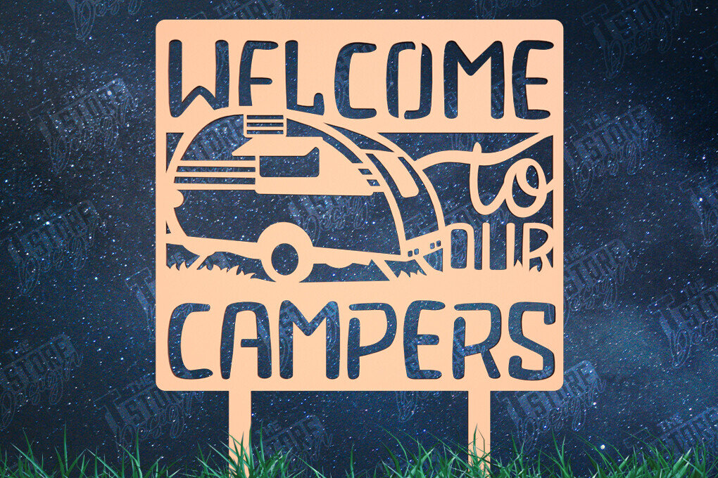 Σετ των 2 Intra απο ξύλο plywood 3mm-4mm πάχος Πινακίδα πασσάλου κάμπινγκ | Camping Vibes |CNC Δίασταση 30x20 cm INTRAFABR-101517906