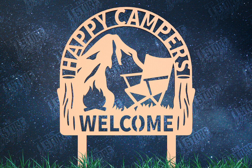 Intra απο ξύλο plywood 3mm-4mm πάχος Πινακίδα πασσάλου κάμπινγκ | Camping Vibes |CNC Δίασταση 30x20 cm INTRAFABR-101517917