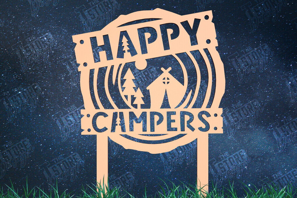 Intra απο ξύλο plywood 3mm-4mm πάχος Πινακίδα πασσάλου κάμπινγκ | Camping Vibes |CNC Δίασταση 30x20 cm INTRAFABR-101517925