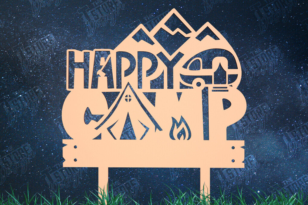 Σετ των 2 Intra απο ξύλο plywood 3mm-4mm πάχος Πινακίδα πασσάλου κάμπινγκ | Camping Vibes |CNC Δίασταση 30x20 cm INTRAFABR-101517953