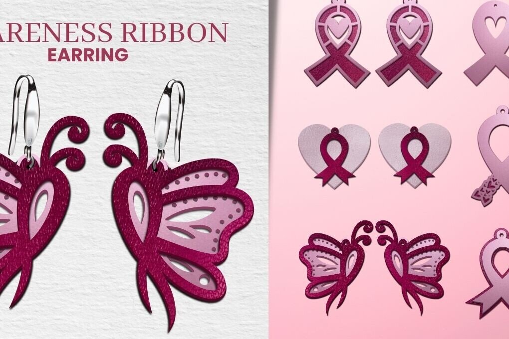 Σετ των 3 Intra απο ξύλο plywood 3mm-4mm πάχος Σκουλαρίκια αντικαρκινικής κοπής με λέιζερ Δίασταση 3x3 cm INTRAFABR-104435534