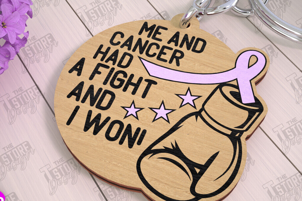 Σετ των 3 Intra απο ξύλο plywood 3mm-4mm πάχος Μπρελόκ Ευαισθητοποίησης για τον Καρκίνο | Νικητής Καρκίνου Δίασταση 6x6 cm INTRAFABR-111797507