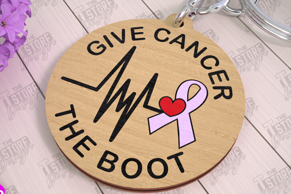 Σετ των 3 Intra απο ξύλο plywood 3mm-4mm πάχος Μπρελόκ Ευαισθητοποίησης για τον Καρκίνο | Νικητής Καρκίνου Δίασταση 6x6 cm INTRAFABR-111797511