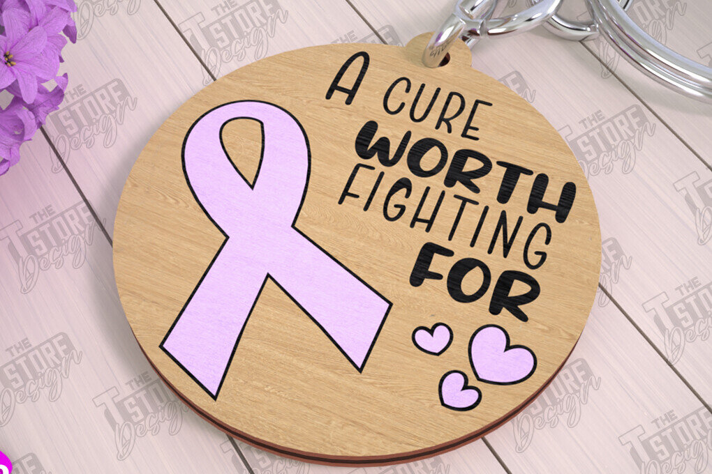 Σετ των 3 Intra απο ξύλο plywood 3mm-4mm πάχος Μπρελόκ Ευαισθητοποίησης για τον Καρκίνο | Νικητής Καρκίνου Δίασταση 6x6 cm INTRAFABR-111797523