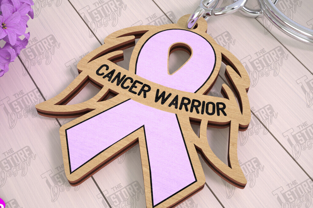 Σετ των 3 Intra απο ξύλο plywood 3mm-4mm πάχος Μπρελόκ Ευαισθητοποίησης για τον Καρκίνο | Νικητής Καρκίνου Δίασταση 6x6 cm INTRAFABR-111797541