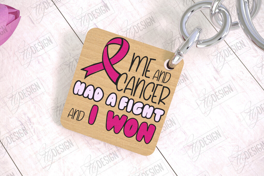 Σετ των 3 Intra απο ξύλο plywood 3mm-4mm πάχος Μπρελόκ Ευαισθητοποίησης για τον Καρκίνο | Νικητής Καρκίνου Δίασταση 6x6 cm INTRAFABR-111796411